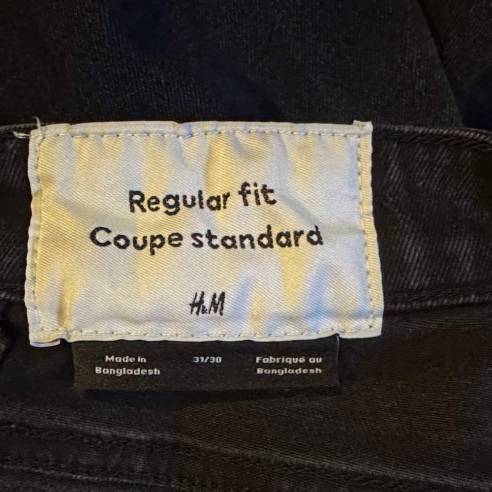 H&M Men's black Straight Jeans